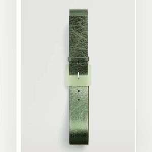Mango Buckle Metallic Belt
